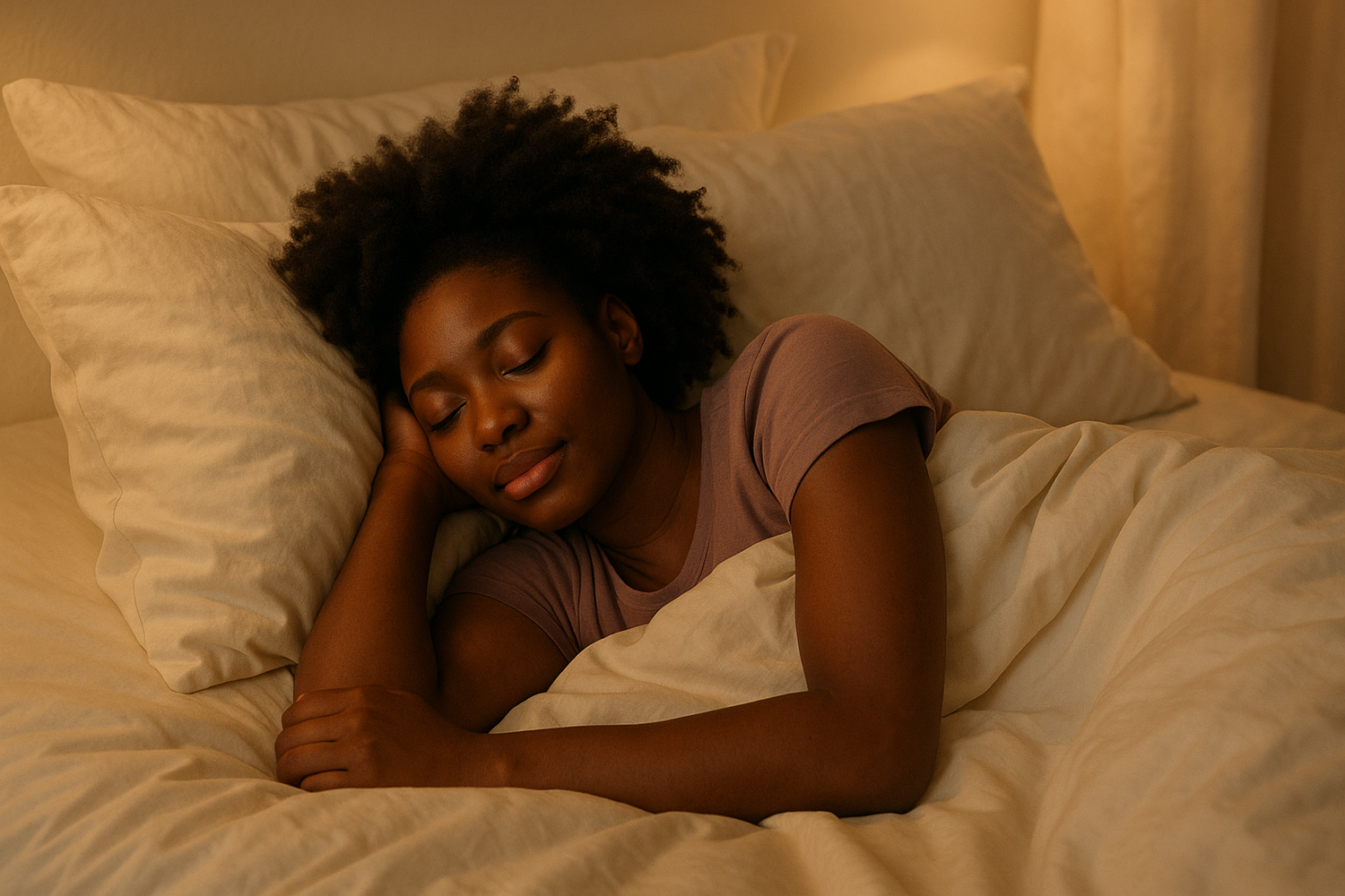 black woman sleeping